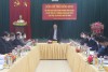 Bí thư Tỉnh ủy Trần Hồng Minh phát biểu tại buổi làm việc.