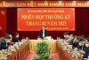 Chủ tịch UBND tỉnh Hoàng Xuân Ánh phát biểu kết luận phiên họp.