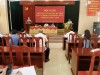 Các đại biểu dự hội nghị TXCT tại hội trường Huyện ủy Hạ Lang