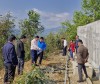 Đoàn khảo sát thực tế công trình nước tại xã Hoa Thám
