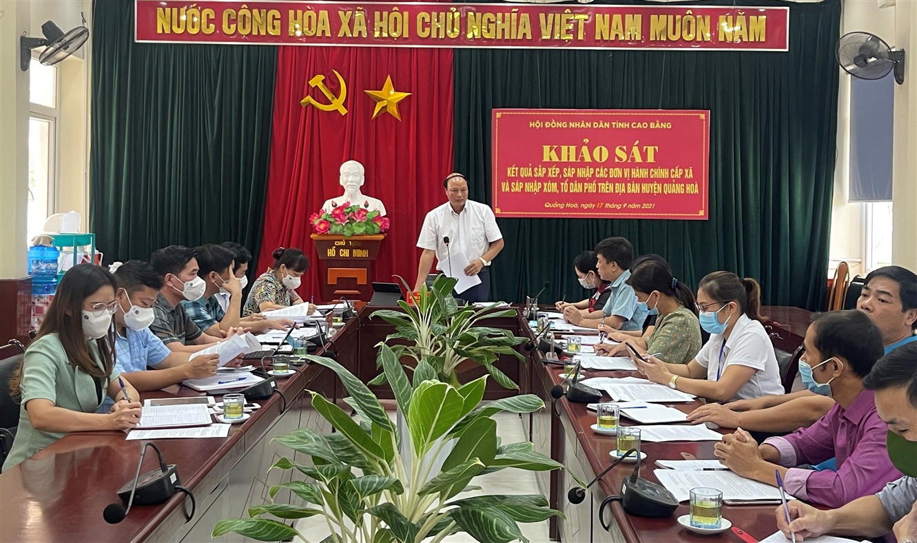 Phó chủ tịch HĐND tỉnh - Hoàng Văn Thạch phát biểu tại buổi làm việc