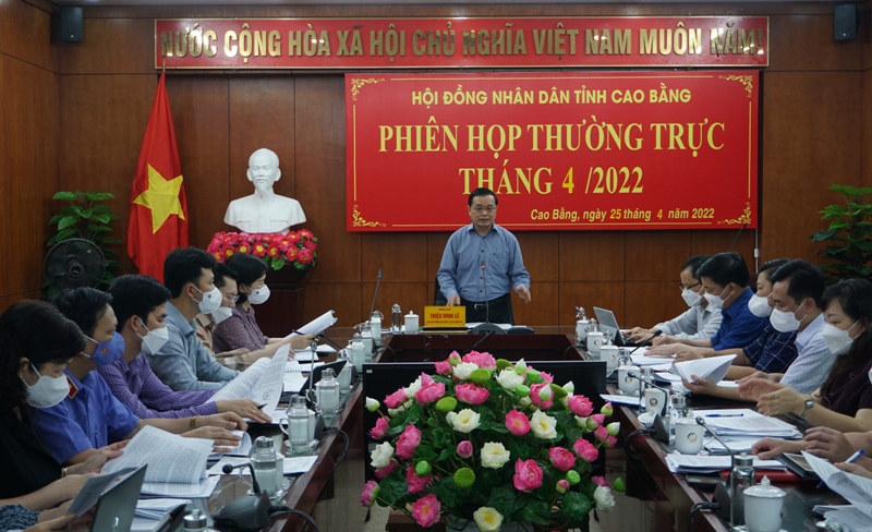 Đ/c Triệu Đình Lê, Phó Bí thư Thường trực Tỉnh ủy, Chủ tịch HĐND tỉnh kết luận phiên họp