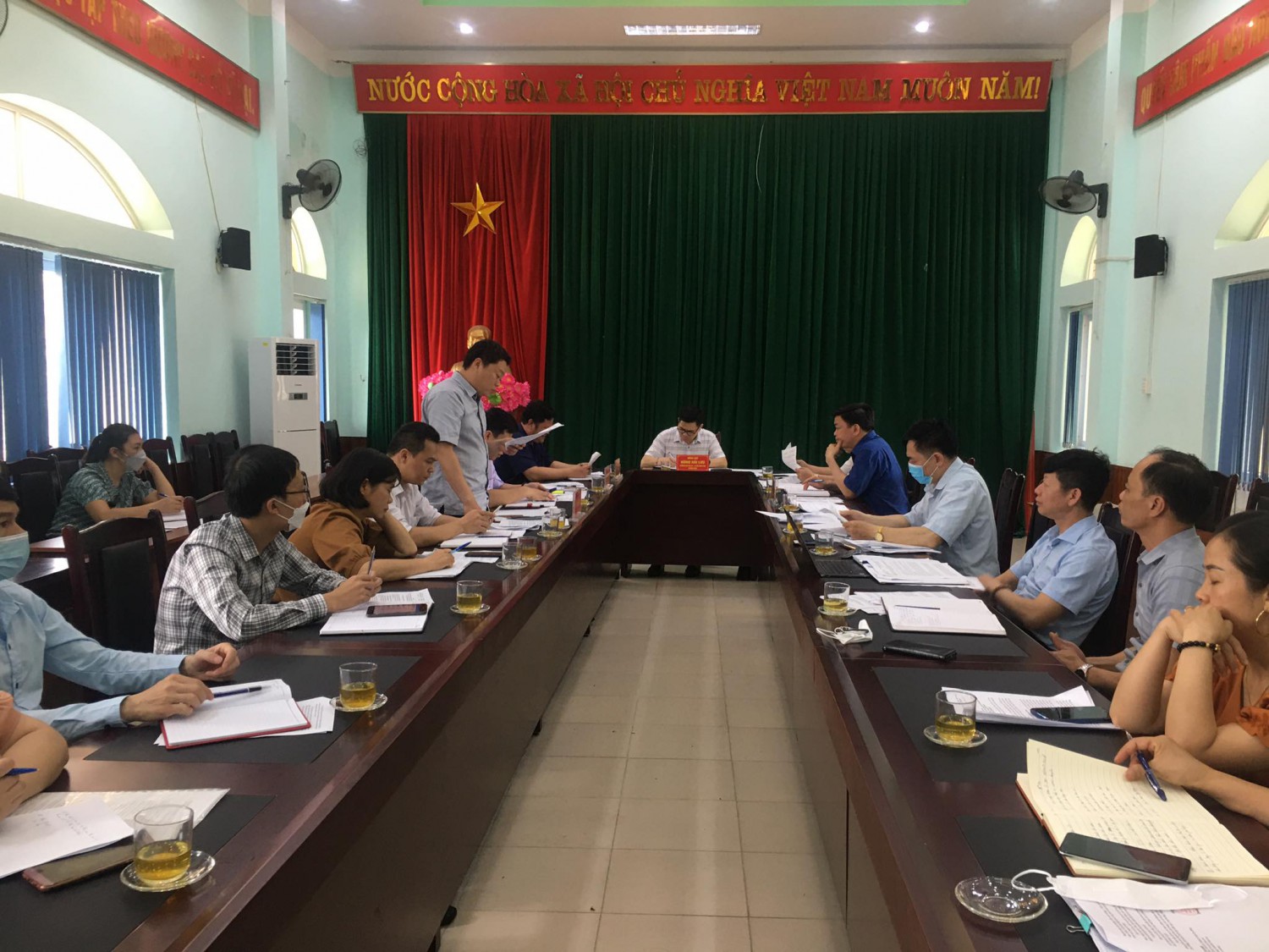 Đoàn khảo sát làm việc tại UBND huyện Hòa An