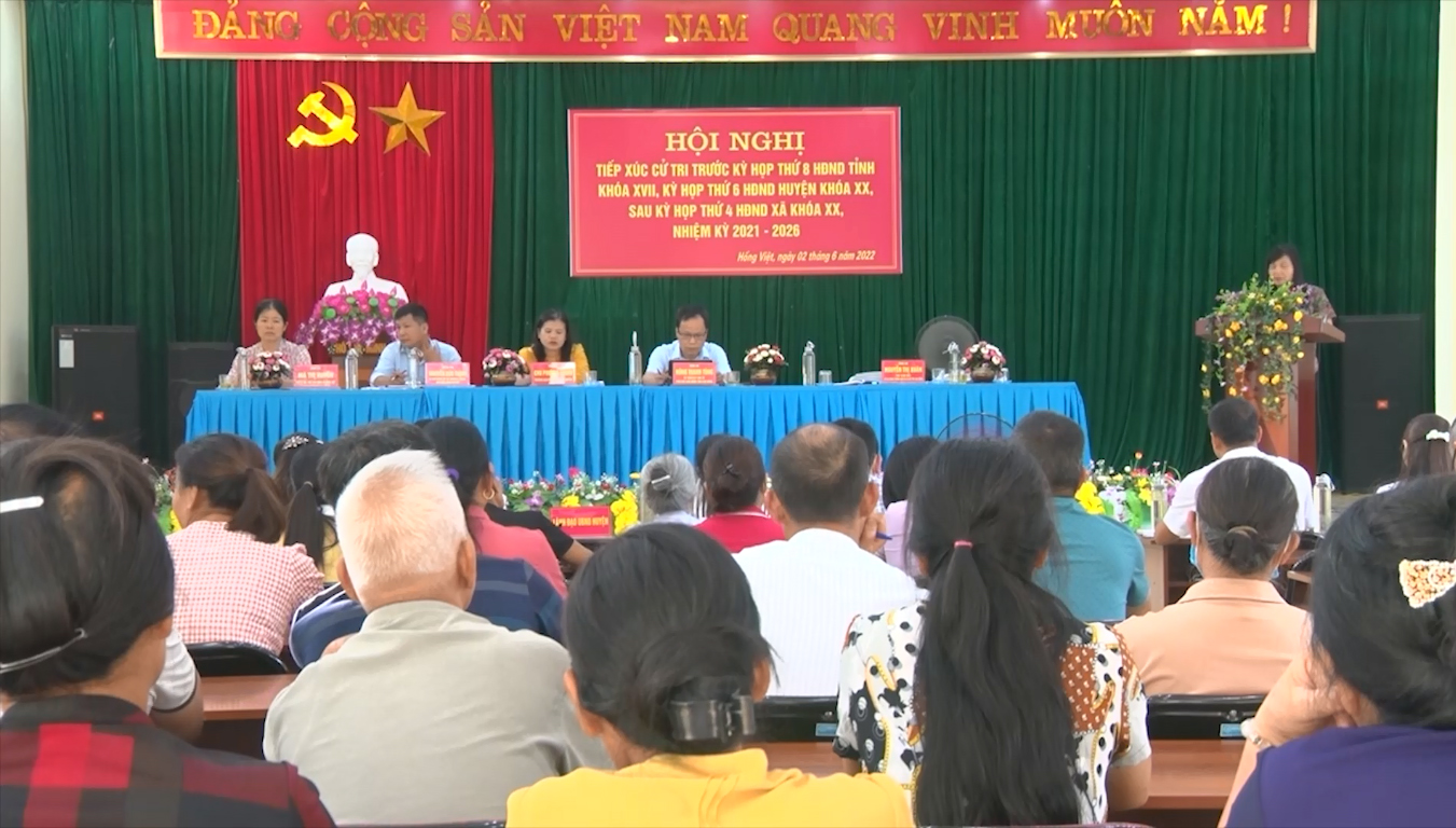 Tổ đại biểu HĐND tỉnh tiếp xúc cử tri tại huyện Hoà An