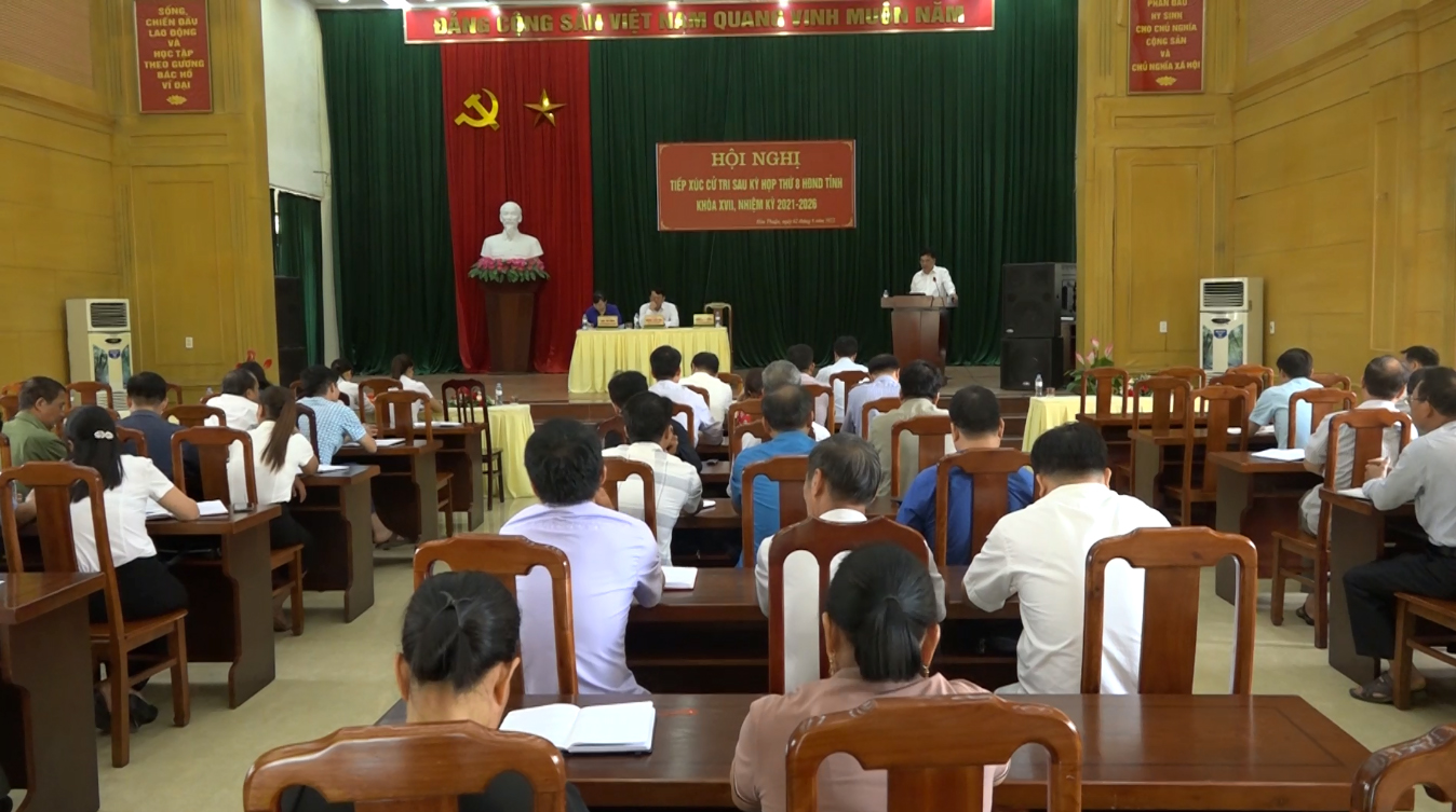 ại biểu HĐND tỉnh tiếp xúc cử tri huyện Quảng Hòa sau Kỳ họp thứ 8 HĐND tỉnh khóa XVII, nhiệm kỳ 2021 - 2026.