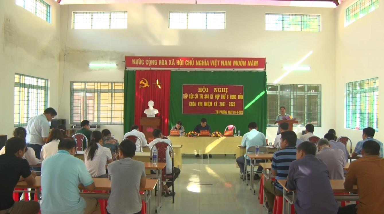 Đại biểu HĐND tỉnh tiếp xúc cử tri xã Tri Phương, huyện Trùng Khánh.
