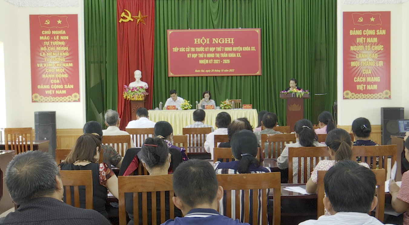 Đại biểu HĐND tỉnh tiếp xúc cử tri thị trấn Nước Hai, huyện Hoà An.