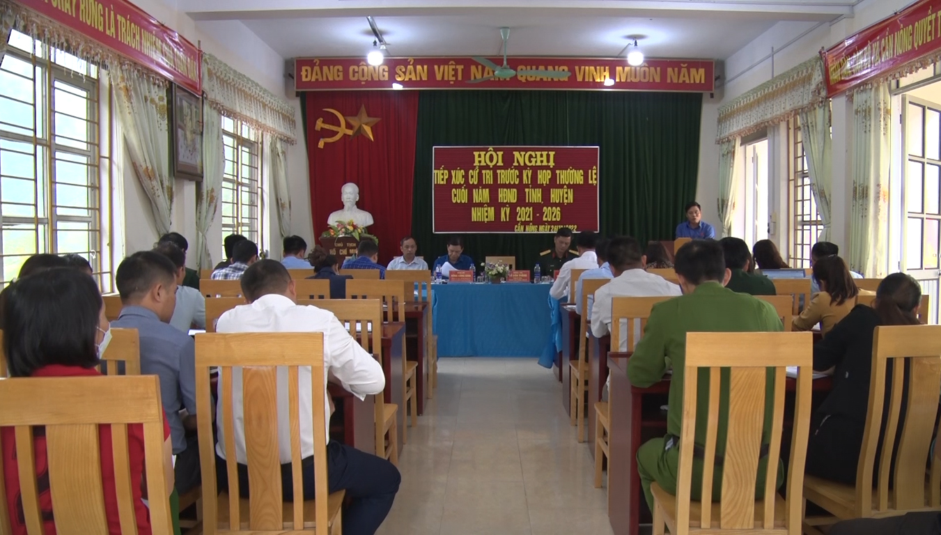 Đại biểu HĐND tỉnh tiếp xúc cử tri xã Cần Nông, huyện Hà Quảng