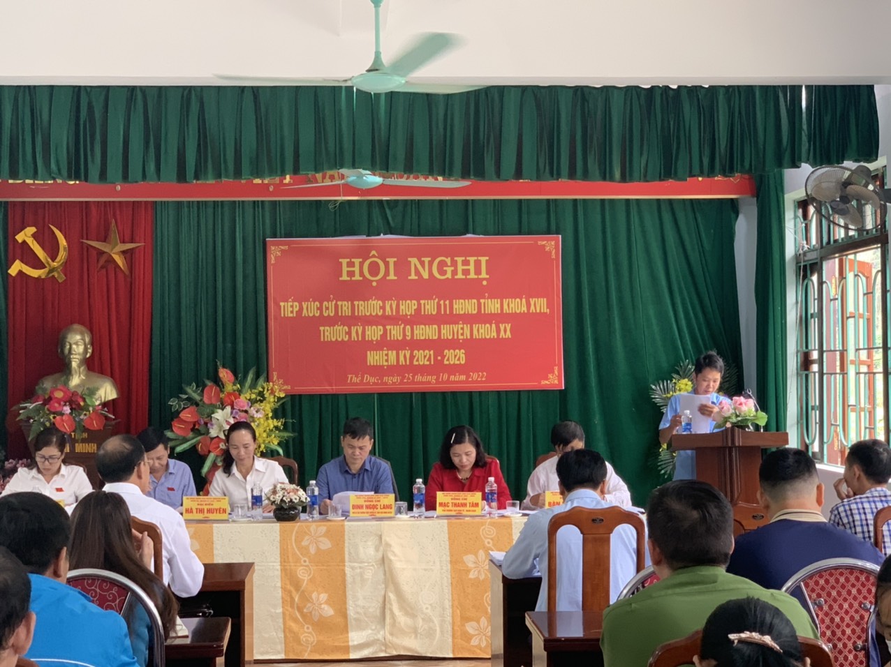 Tiếp xúc cử tri trước Kỳ họp thứ 11 HĐND tỉnh tại xã Thể Dục, huyện Nguyên Bình