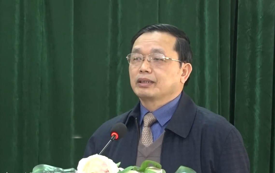 Đồng chí Triệu Đình Lê, Phó Bí thư Thường trực Tỉnh ủy, Chủ tịch HĐND tỉnh phát biểu chỉ đạo hội nghị