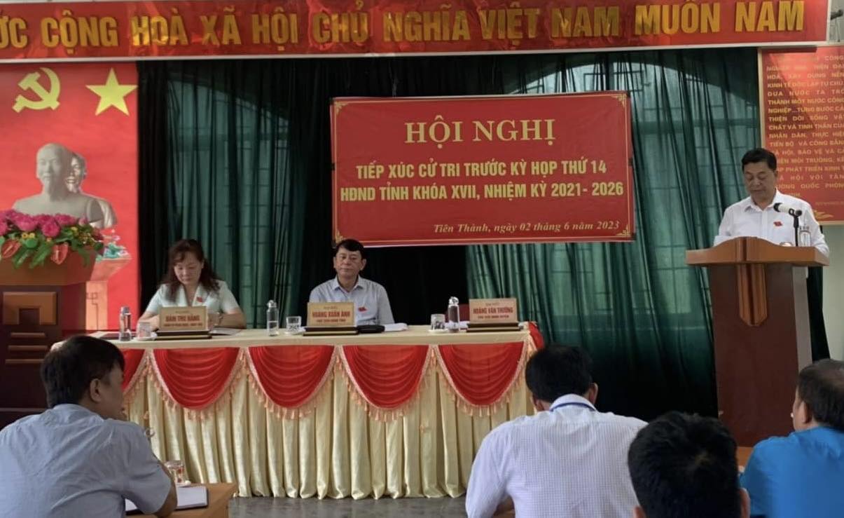 Tổ Đại biểu HĐND tỉnh tiếp xúc cử tri trước Kỳ họp thứ 14 tại xã Tiên Thành và Mỹ Hưng huyện Quảng Hòa.