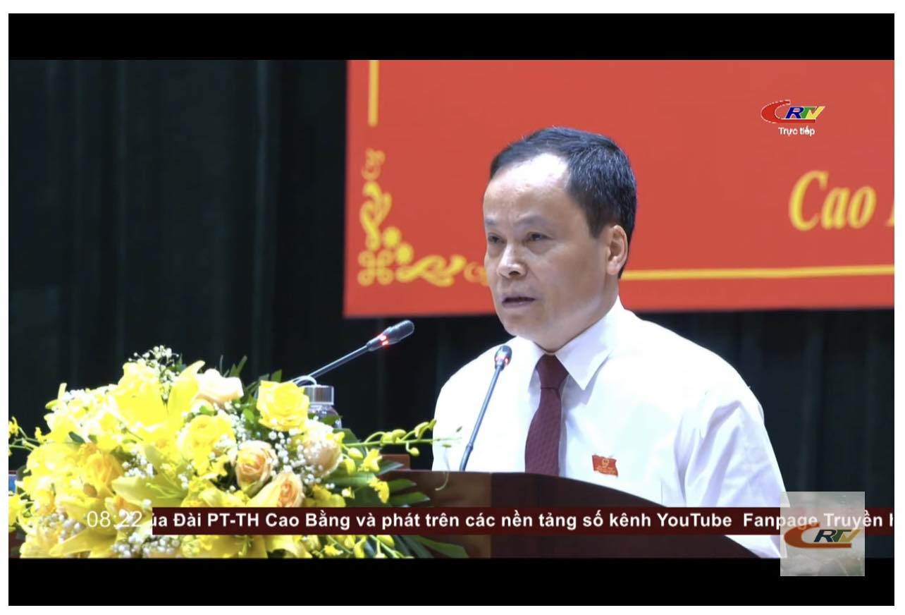 Phó Chủ tịch HĐND tỉnh Nông Thanh Tùng báo cáo kết quả hoạt động HĐND tỉnh 6 tháng đầu năm 2023