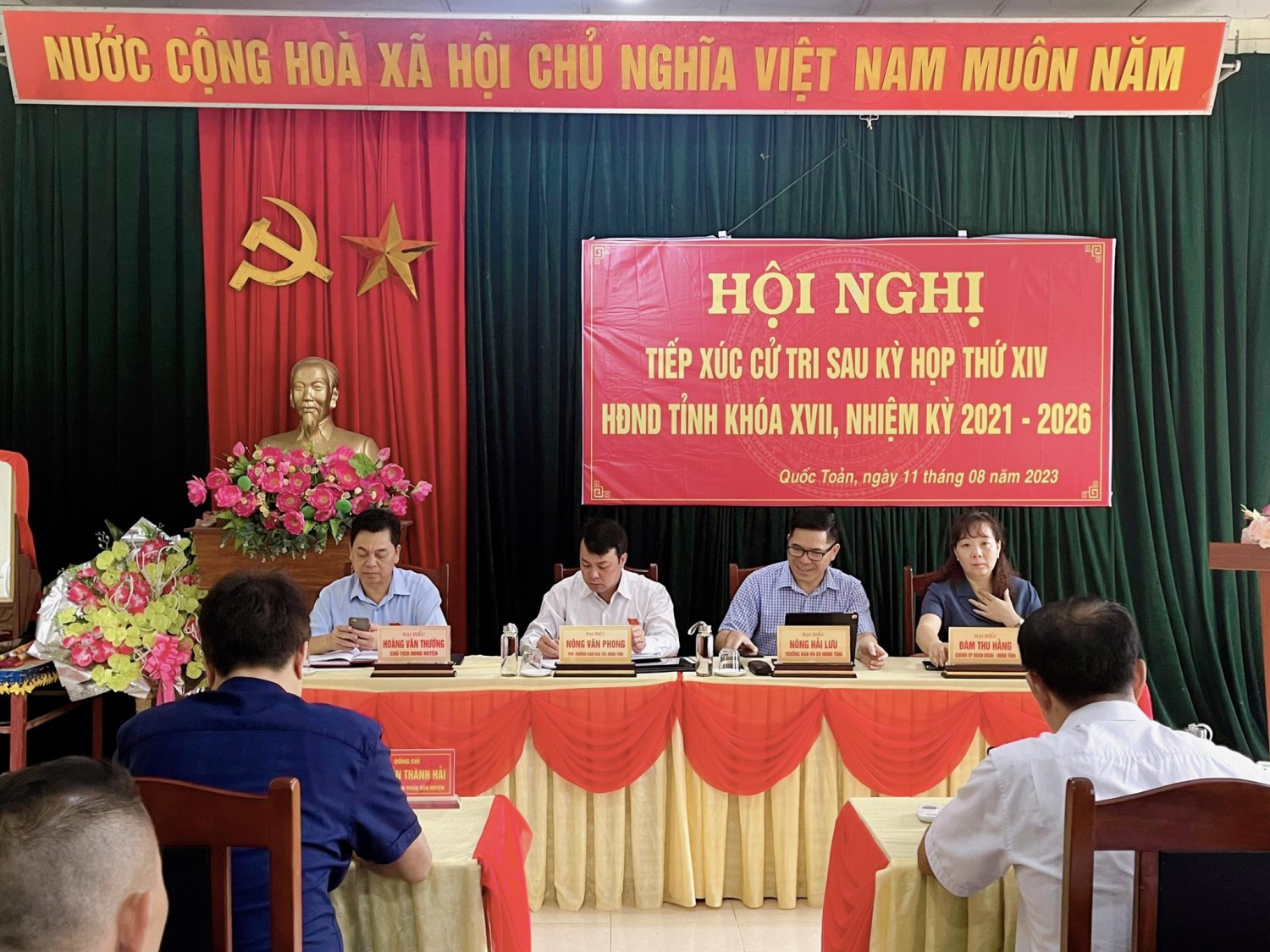 Các đại biểu TXCT tại xã Quốc Toản, huyện Quảng Hòa