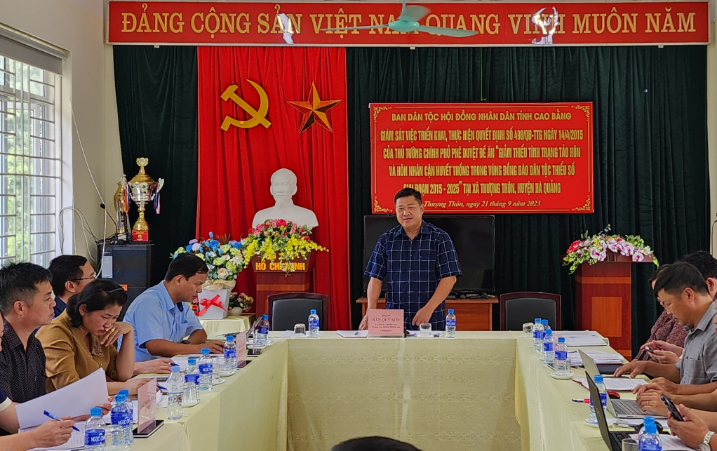 Ban Dân tộc HĐND tỉnh giám sát tại huyện Hà Quảng