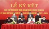 Đại diện lãnh đạo Đoàn đại biểu Quốc hội, HĐND, UBND, Ủy ban MTTQ Việt Nam tỉnh ký kết Quy chế phối hợp nhiệm kỳ 2021 - 2026.