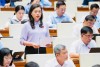 Đại biểu Quốc hội tỉnh Đoàn Thị Lê An phát biểu thảo luận tại Hội trường