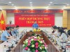 Đồng chí Triệu Đình Lê, Phó Bí thư Thường trực Tỉnh ủy, Chủ tịch HĐND tỉnh chủ trì phiên họp