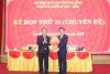 Bí thư Tỉnh ủy Quản Minh Cường chúc mừng Chủ tịch HĐND tỉnh Bế Thanh Tịnh.
