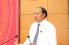 Phó Chủ tịch UBND tỉnh Hoàng Văn Thạch thay mặt UBND tỉnh báo cáo kết quả giải quyếti kiến nghị của cử trước Kỳ họp thứ 34