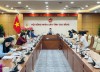 Các đại biểu dự Hội nghị trực tuyến tại điểm cầu Đảng bộ HĐND tỉnh