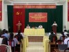 Đồng chí Dương Hùng Dũng phát biểu tại hội nghị tiếp xúc cử tri