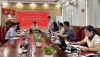 Lãnh đạo xã Thông Nông báo cáo tại buổi làm việc