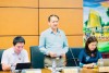 Đại biểu Sầm Minh Hồ, Phó Giám đốc Công an tỉnh phát biểu thảo luận tại tổ