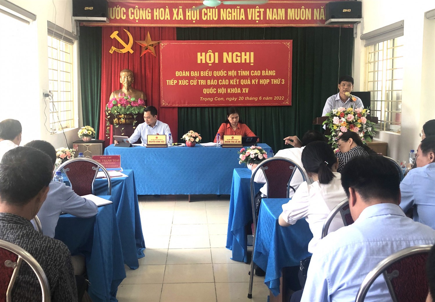 Đoàn đại biểu Quốc hội tỉnh Cao Bằng tiếp xúc cử tri sau kỳ họp thứ 3, Quốc hội khóa XV tại huyệnThạch An