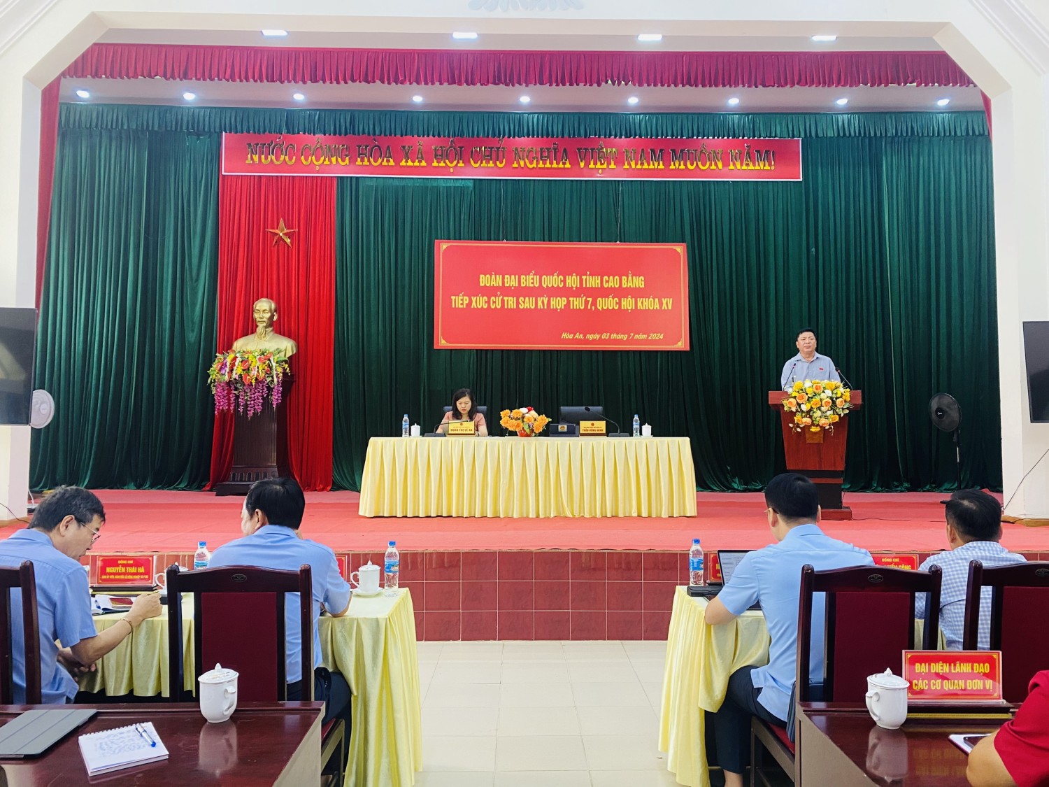 Đại biểu Quốc hội tỉnh tiếp xúc cử tri sau Kỳ họp thứ 7 tại huyện Hòa An