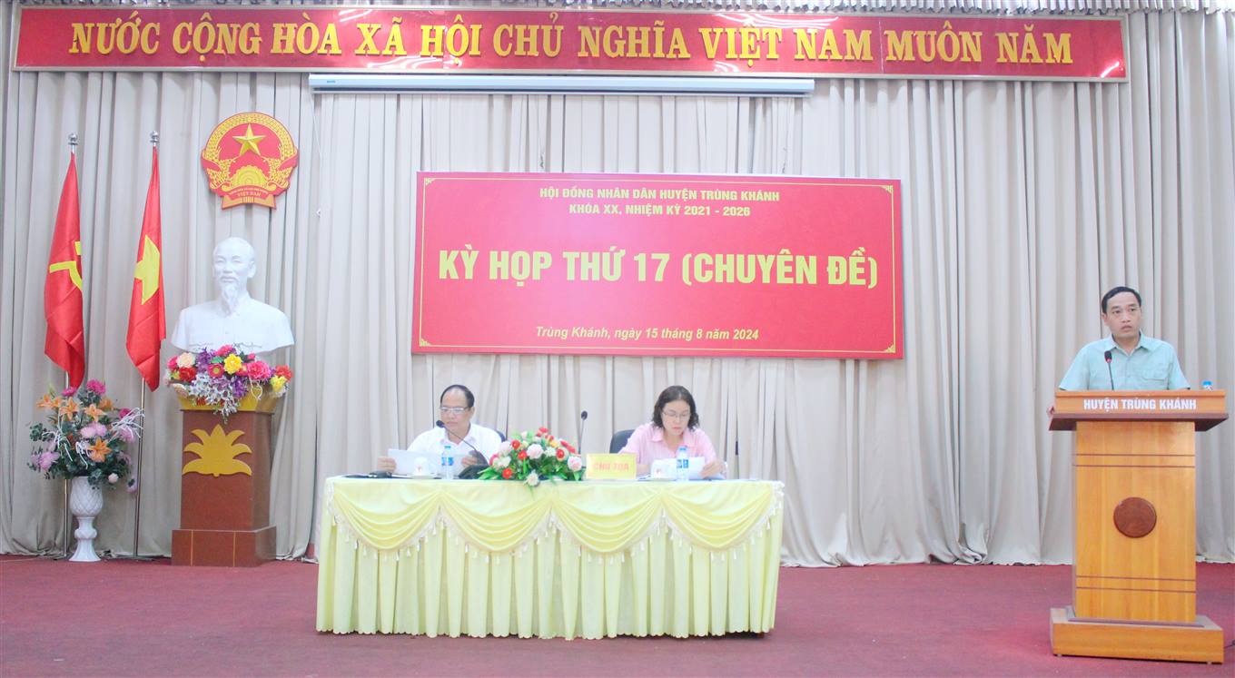 Kỳ họp thứ 17 (chuyên đề) HĐND huyện Trùng Khánh