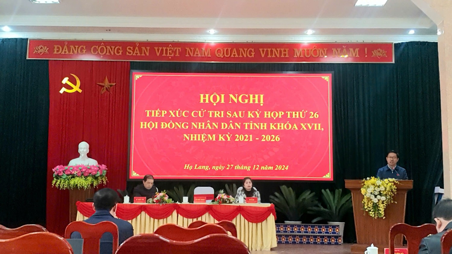 Tổ đại biểu HĐND tỉnh  đơn vị Hạ Lang TXCT sau kỳ họp thường lệ cuối năm 2024 HĐND tỉnh