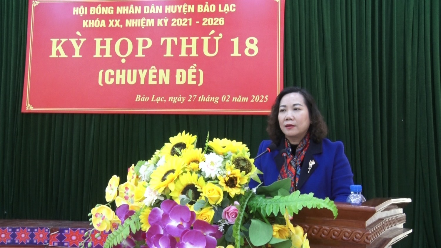 Phó Chủ tịch HĐND tỉnh Hà Nhật Lệ phát biểu tại kỳ họp