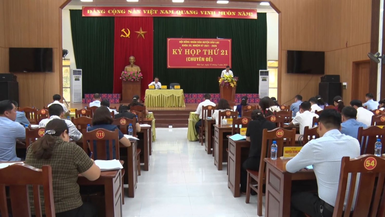 Toàn cảnh kỳ họp thứ 21 (chuyên đề) HĐND huyện Bảo Lạc