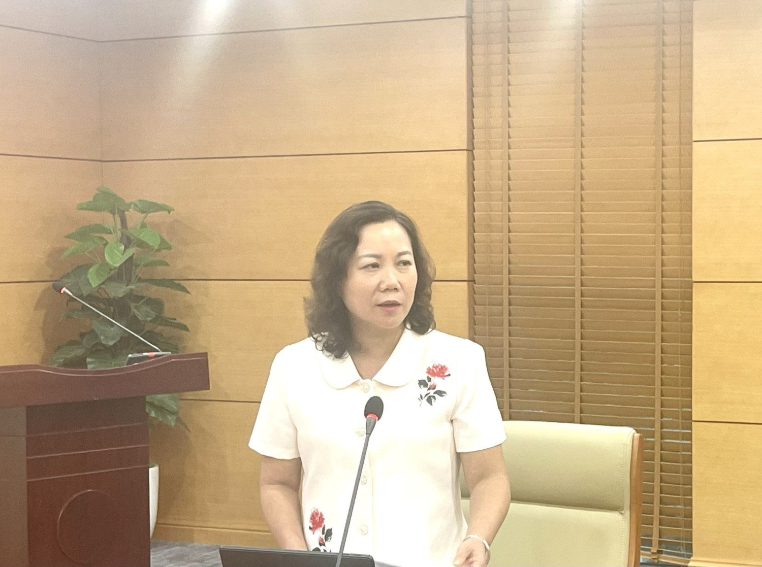 Đồng chí Hà Nhật Lệ, Ủy viên BCH Đảng bộ tỉnh, Phó Chủ tịch HĐND tỉnh phát biểu chỉ đạo tại hội nghị