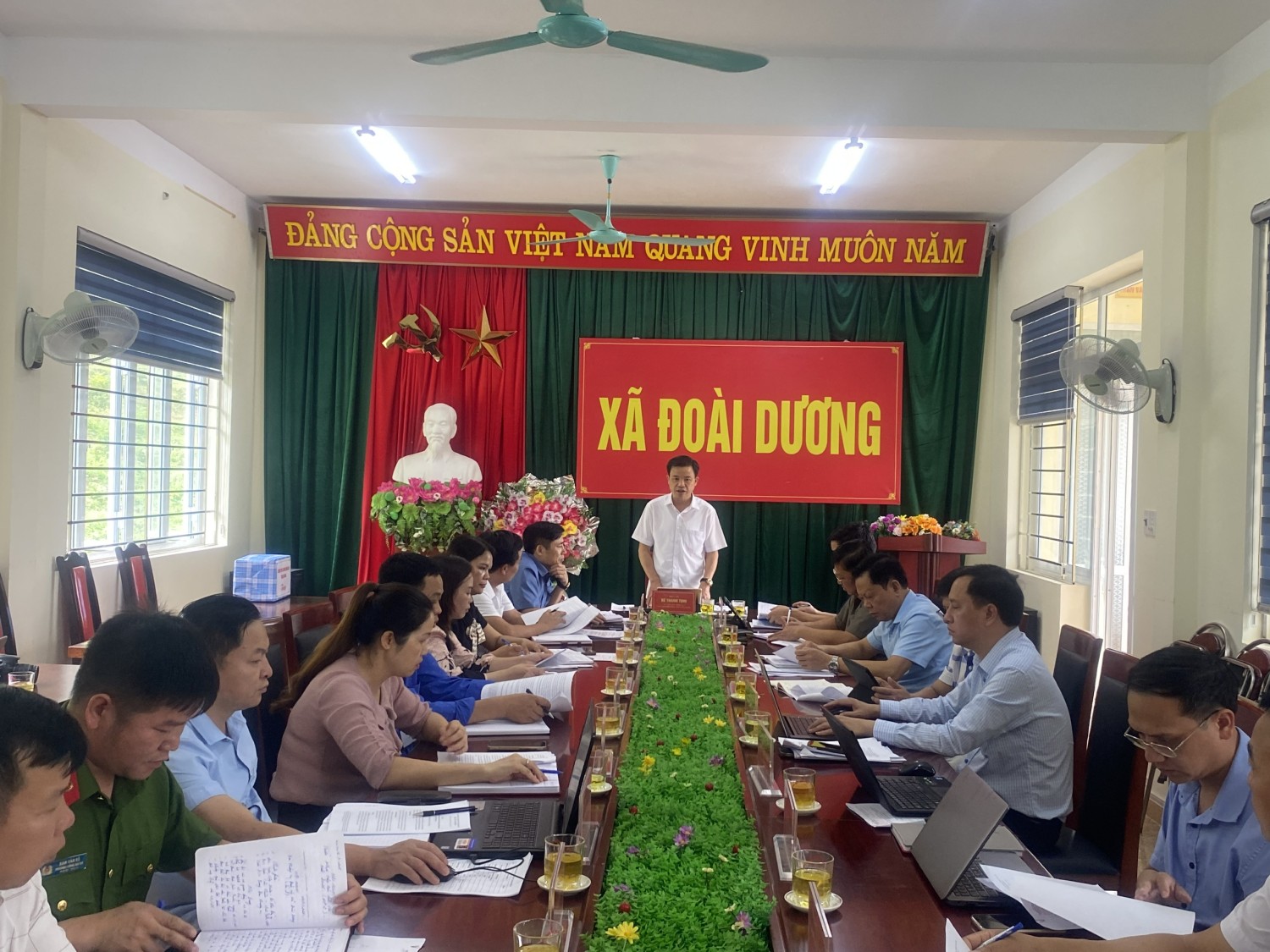 Chủ tịch HĐND tỉnh Bế Thanh Tịnh phát biểu tại buổi khảo sát