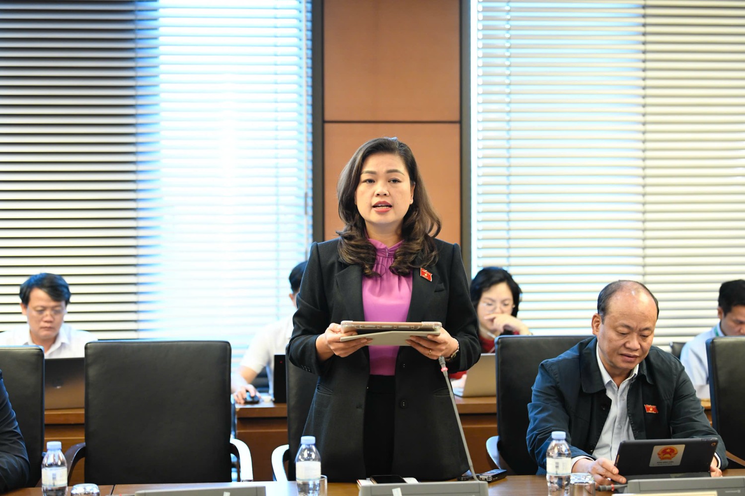 Đại biểu Quốc hội Đoàn Thị Lê An, phát biểu thảo luận tại Tổ