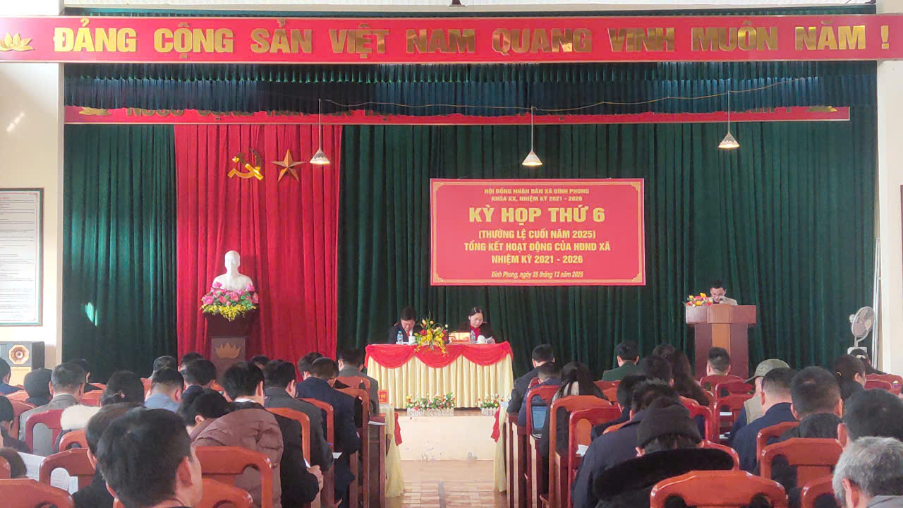 Toàn cảnh kỳ họp HĐND xã Đình Phong
