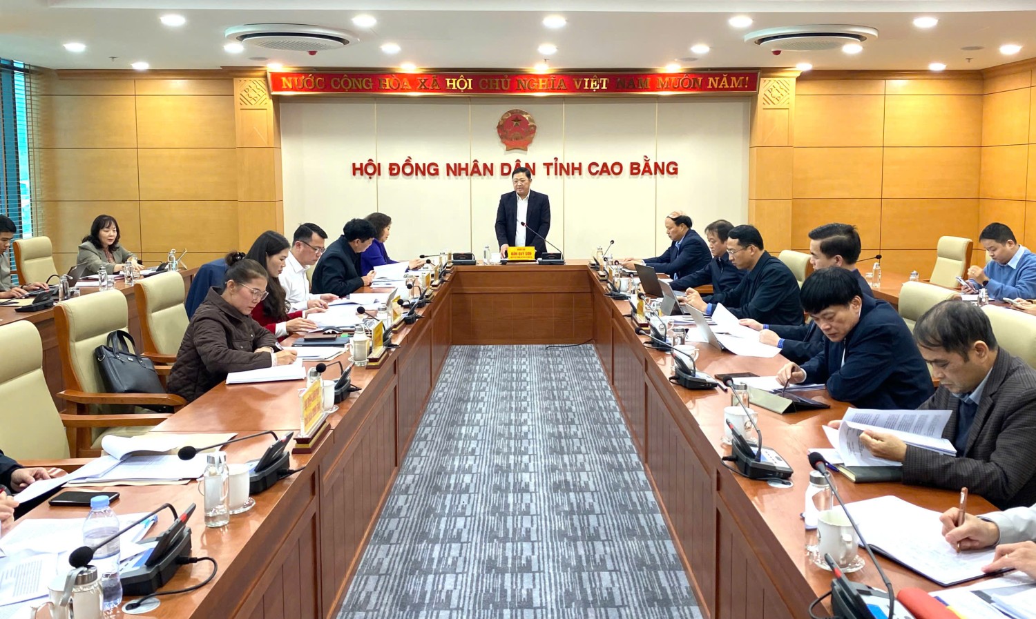 Toàn cảnh Hội nghị thẩm tra của Ban Dân tộc HĐND tỉnh