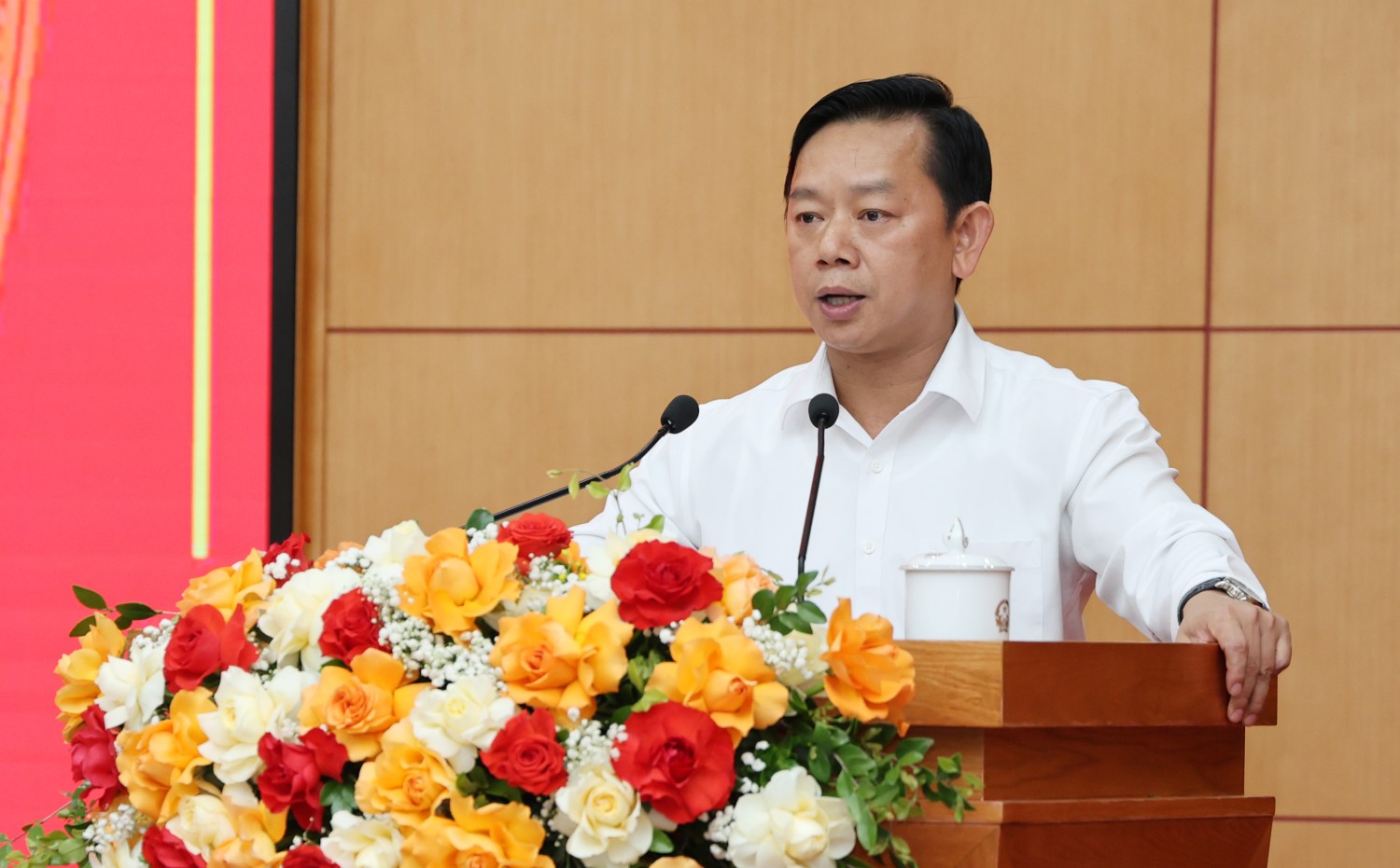 Phó Chủ tịch HĐND tỉnh Lã Hoài Nam phát biểu tại Hội nghị tập huấn