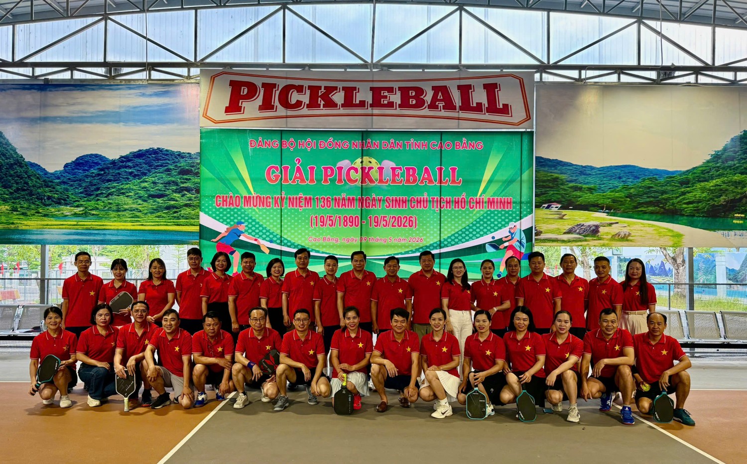 Các vận động viên tham gia giải Pickleball chào mừng kỷ niệm 136 năm Ngày sinh Chủ tịch Hồ Chí Minh