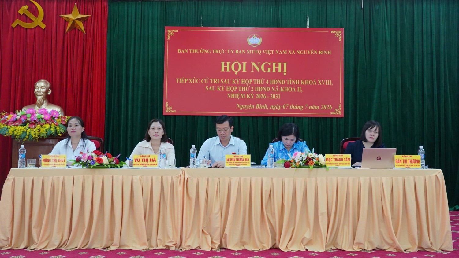 Tổ đại biểu số 16 HĐND tỉnh và HĐND xã tiếp xúc các cử tri xã Nguyên Bình